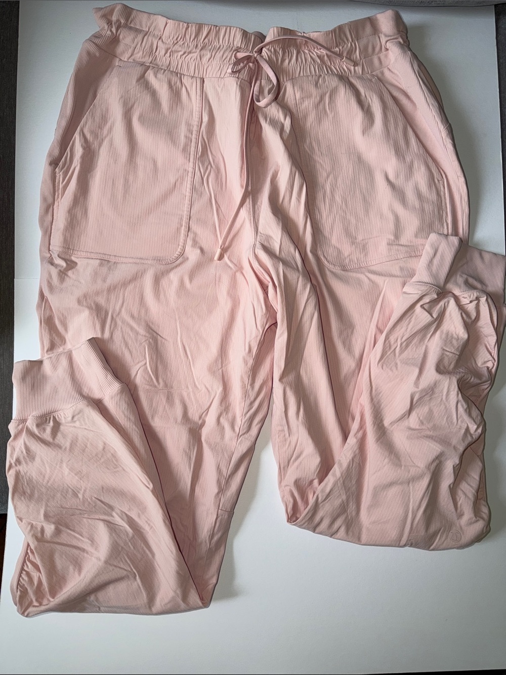 Lululemon Light Pink dance studio Drawstring Jogger Pants size 14